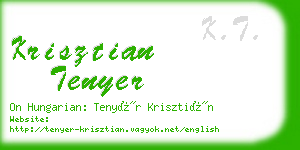 krisztian tenyer business card